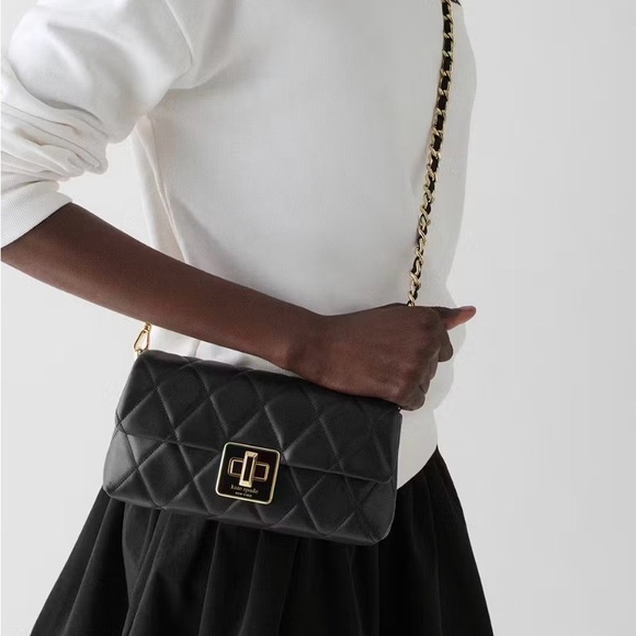 Kate Spade Carey Quilted Crossbody Black NEW - Picture 2 of 4